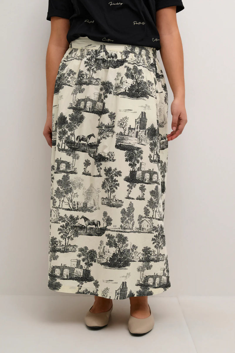 Culture CUcapo Olena Skirt in Gray Graphic, Capo