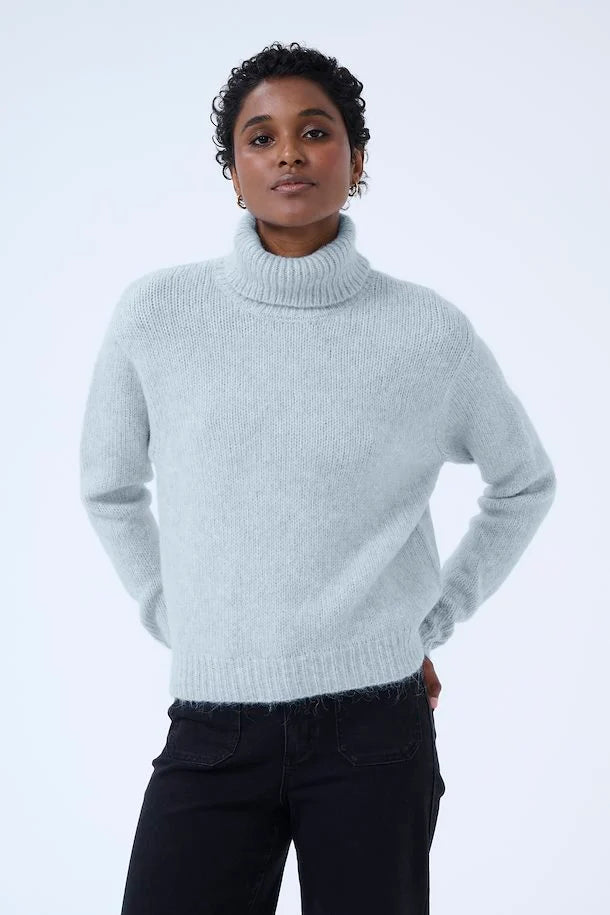 Kaffe Women’s KAtrina Pullover in Celestial Blue Melange