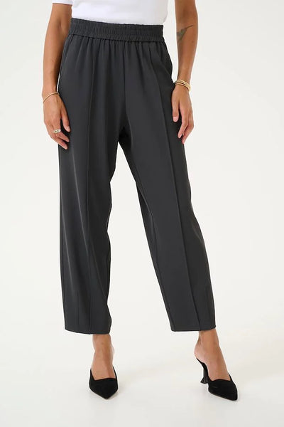 Kaffe Women’s KAsigna Cropped Pants in Black Oyster