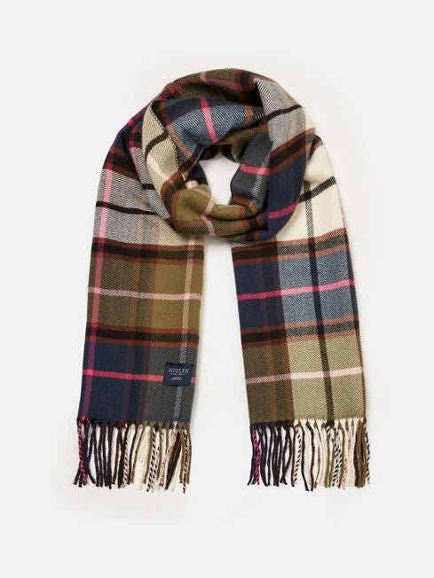 Joules Women’s Langtree Green & Pink Scarf