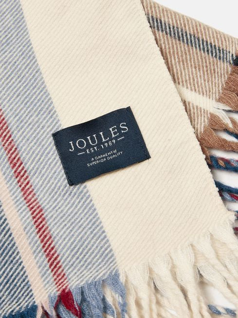 Joules Women’s Langtree Cream & Blue Scarf