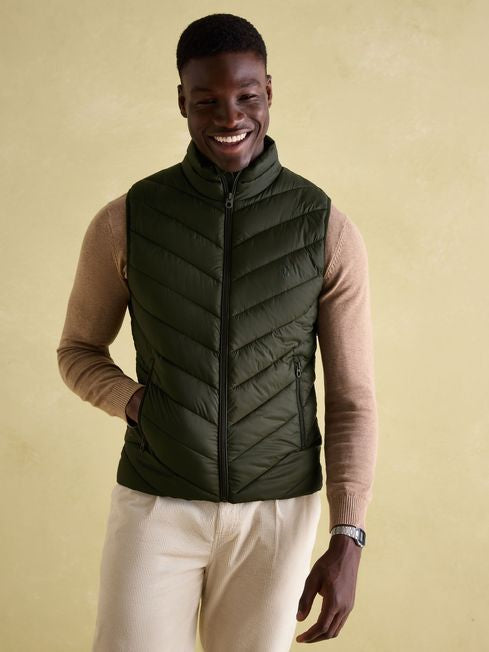 Joules Men’s Garrett Green Showerproof Padded Gilet