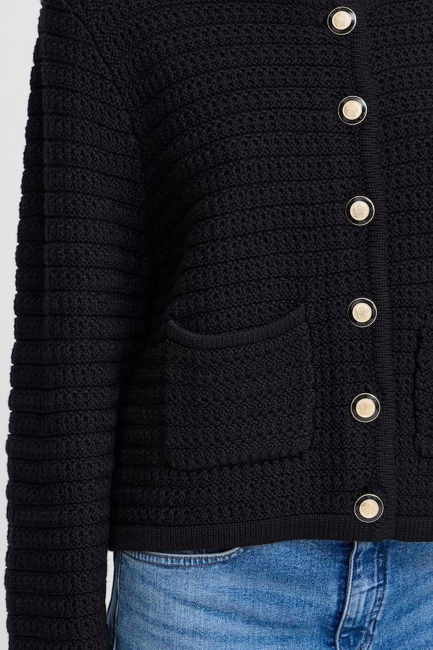 Ichi Women’s IHBECCAS Cardigan in Black, Beccas