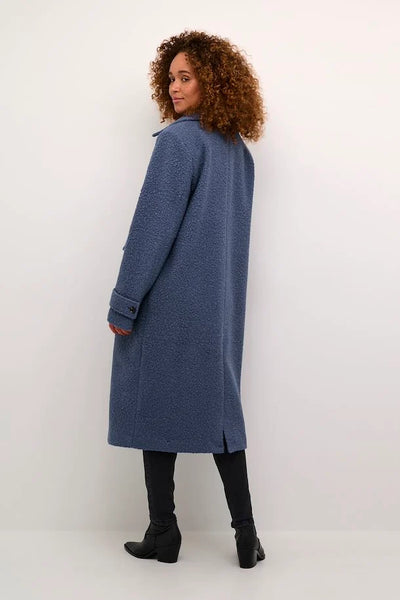 Kaffe Women’s KAannelise Coat in Blue Indigo