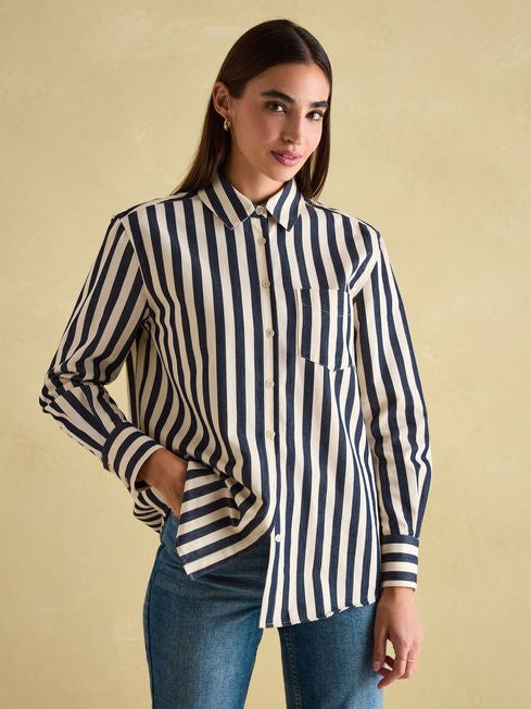 Joules Women’s Amilla Navy & Cream Stripe Shirt