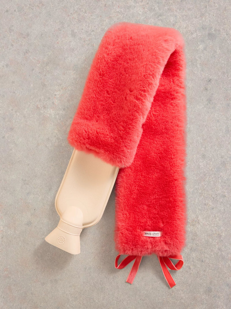 White Stuff Faux Fur Hot Water Bottle in BRT Pink