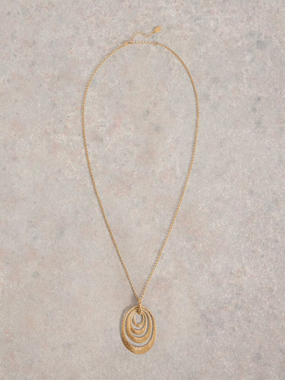 White Stuff Bryony Textured Necklace in GLD TN MET