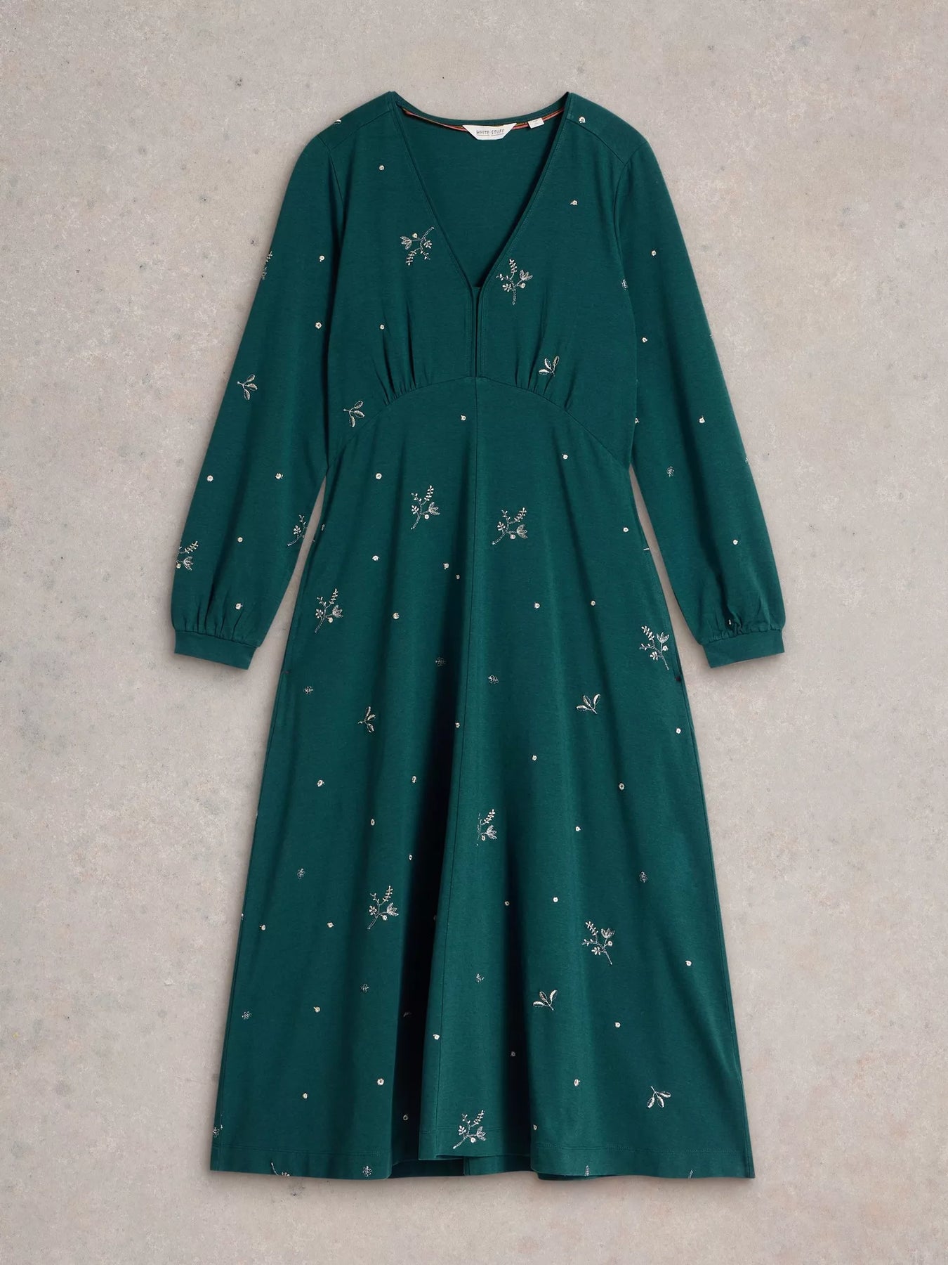 White Stuff Women's Megan Embroidered Jersey Dress in Teal MLT Jacksons of Saintfield White Stuff Women's Megan Embroidered Jersey Dress in Teal MLT Jacksons of Saintfield