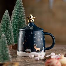 Belleek Living Winter Scene Lidded Mug