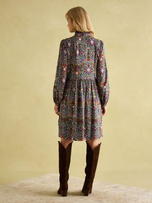 Joules Women's Petunia Khaki Green Frill Neck Dress – Jacksons of Saintfield