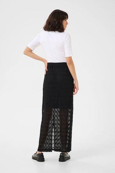 Kaffe Women’s KAsmilla Lace Skirt - Black Deep