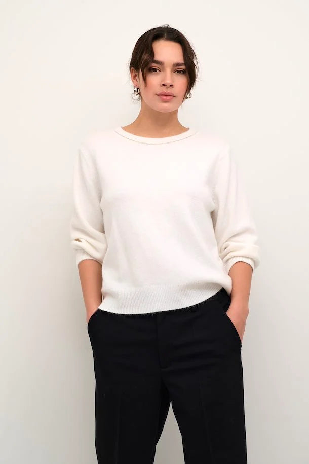 Kaffe Women’s KAmeridith Pullover in Chalk CC.