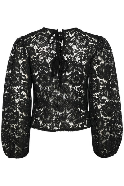 Kaffe Women’s Kanomi Lace Blouse in Black Deep