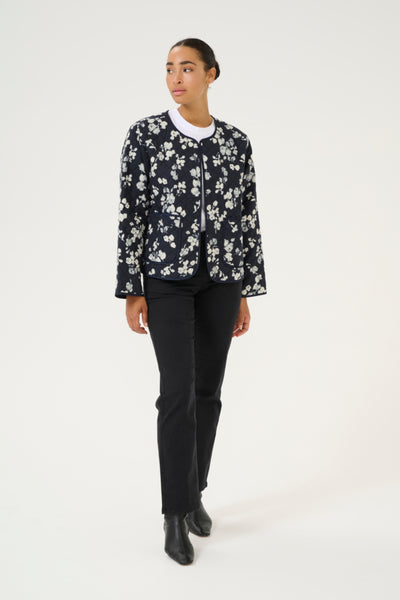 Kaffe Women’s KAvalia Jacket in Marine Flower