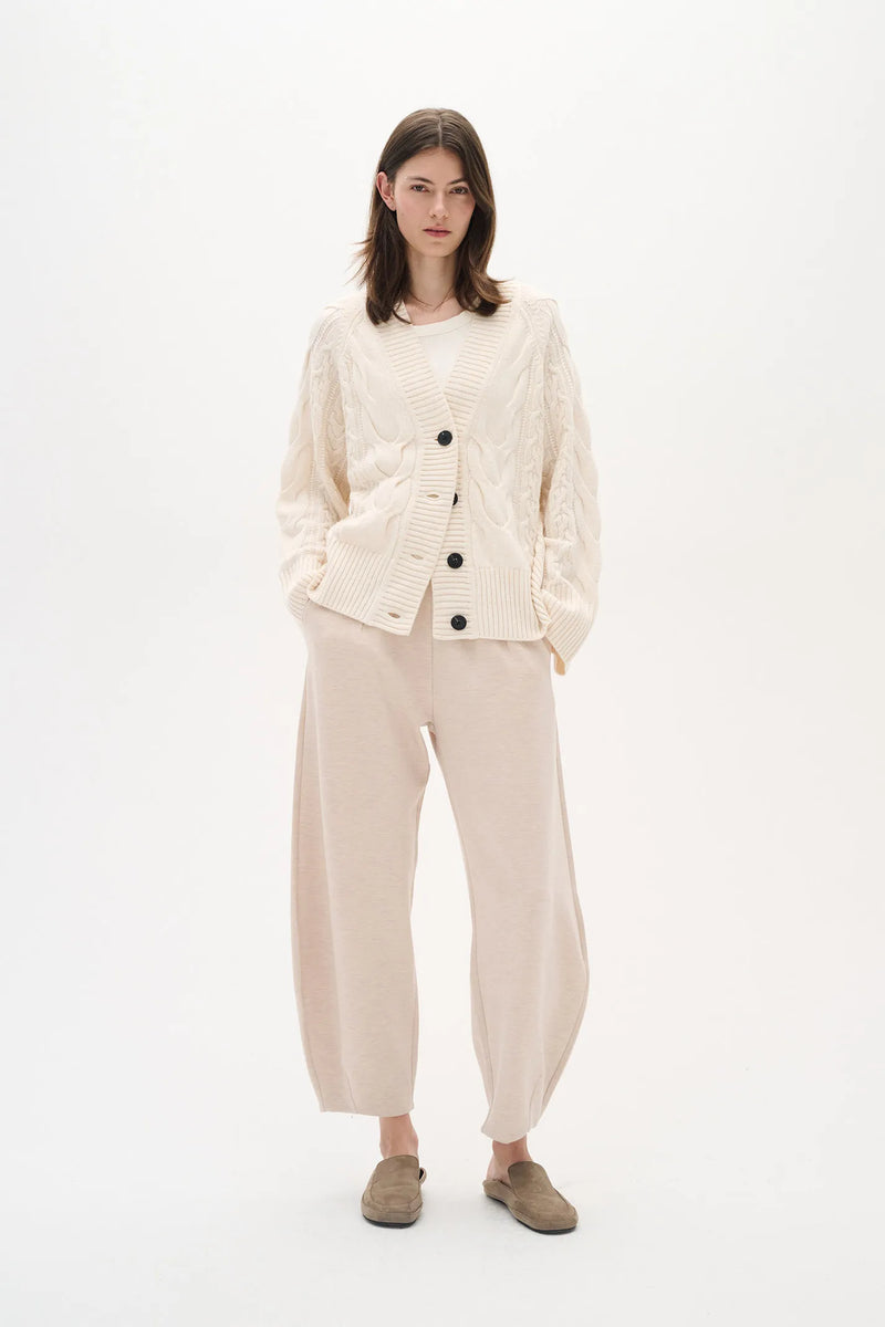 In Wear Laicent Laicent Cropped Knitted Trousers, Vanilla Melange