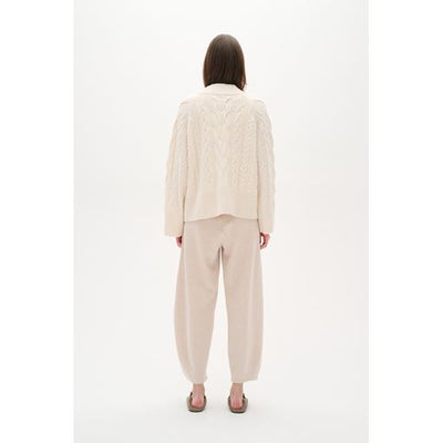 In Wear Laicent Laicent Cropped Knitted Trousers, Vanilla Melange