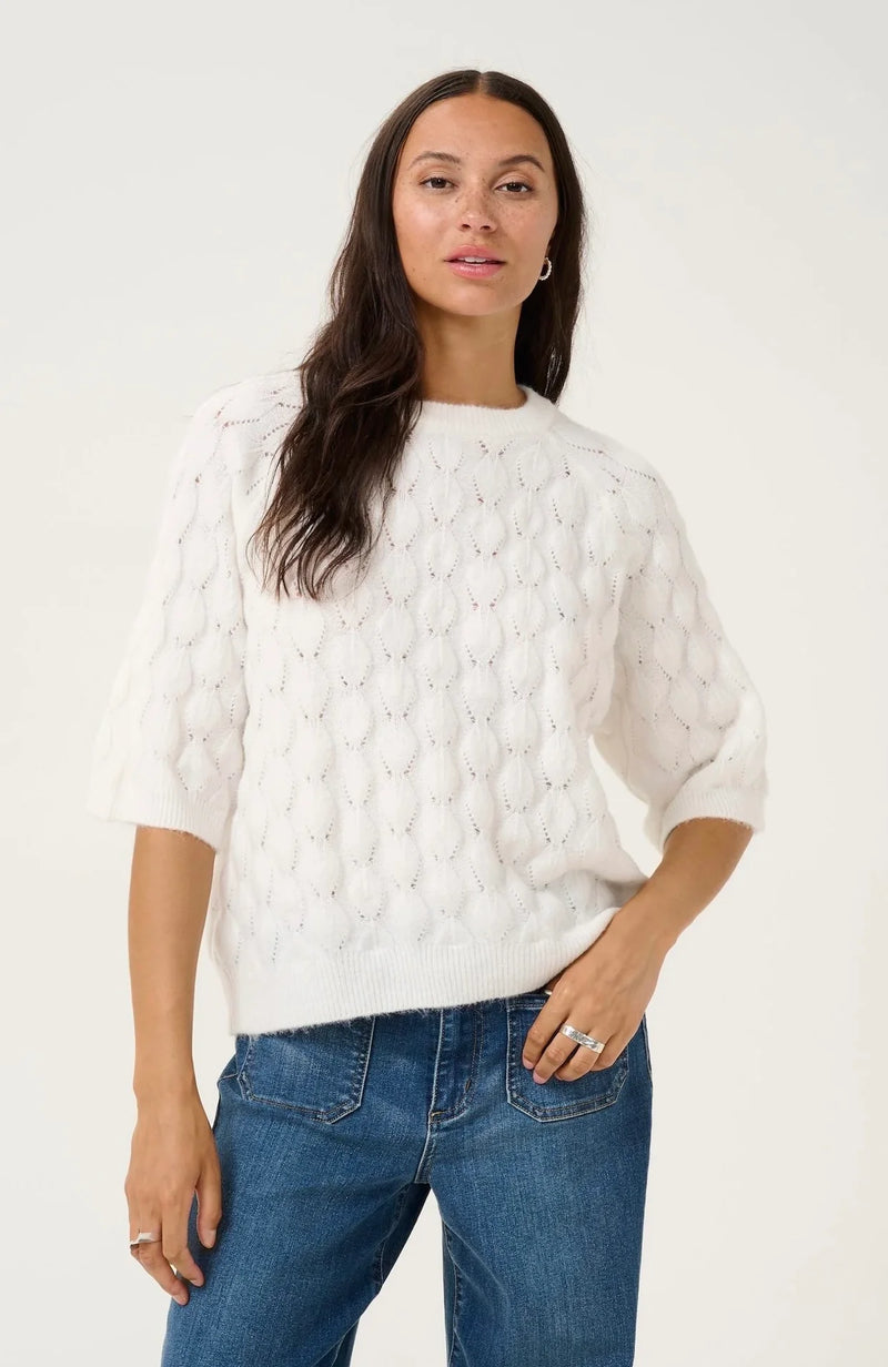 Kaffe Women’s KAmalene Knit Pullover in Chalk