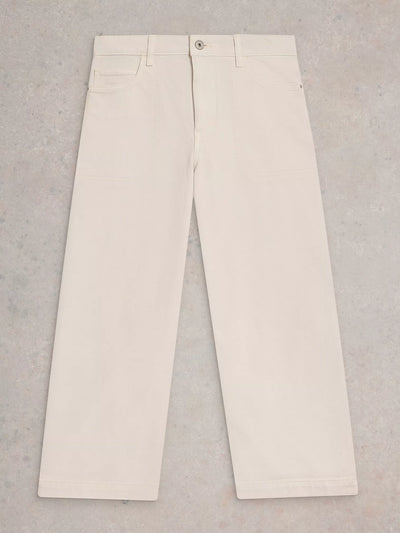 White Stuff Women’s Tia Wide Crop Leg Jean in Natural White