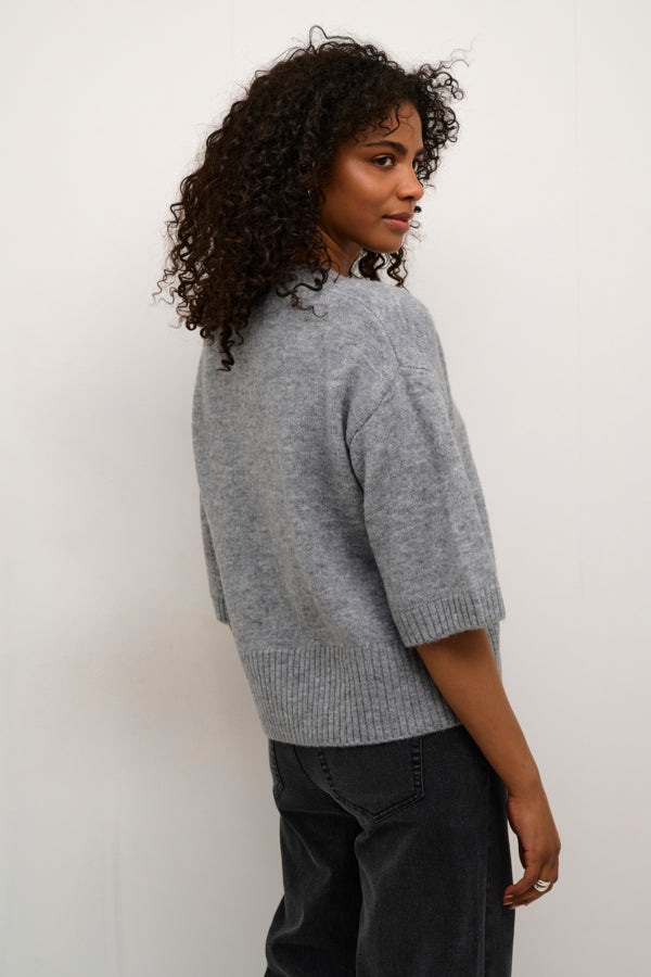 Kaffe Women’s KARosie Cardigan in Grey Melange