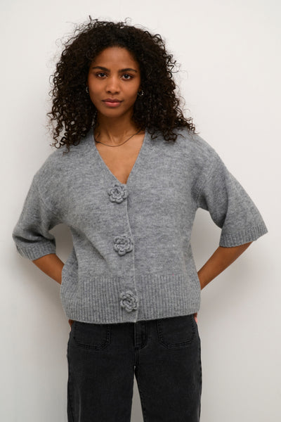 Kaffe Women’s KARosie Cardigan in Grey Melange