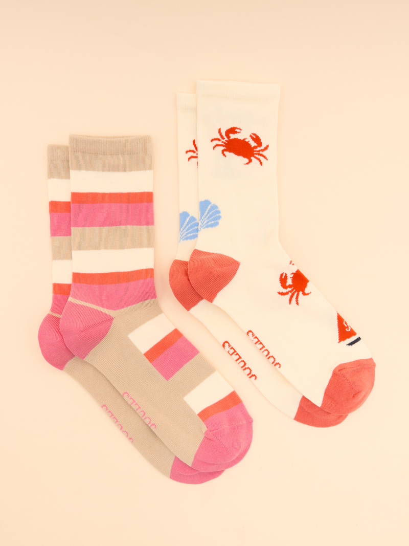 Joules Women’s Everyday 2Pack Boat Socks