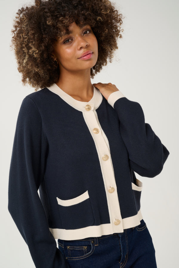 Culture Women’s CUaio Annemarie Cardigan in Dress Blues Solids aio