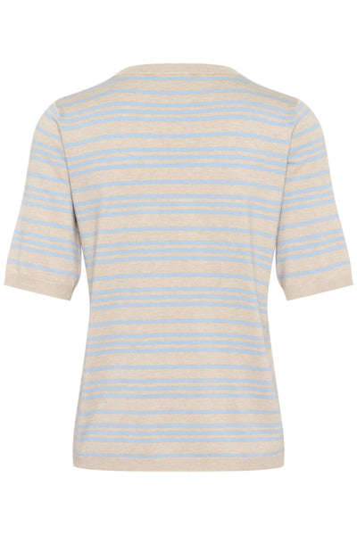 Kaffe Women’s KAlizza Striped Knit in Soft Chambray/ FeatherG. Stripe