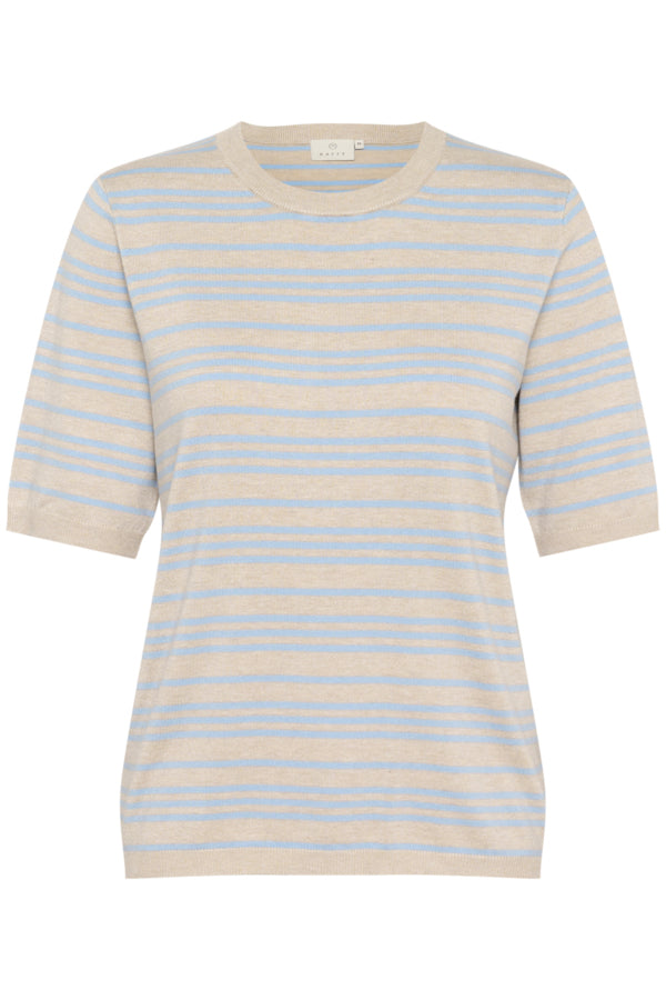 Kaffe Women’s KAlizza Striped Knit in Soft Chambray/ FeatherG. Stripe