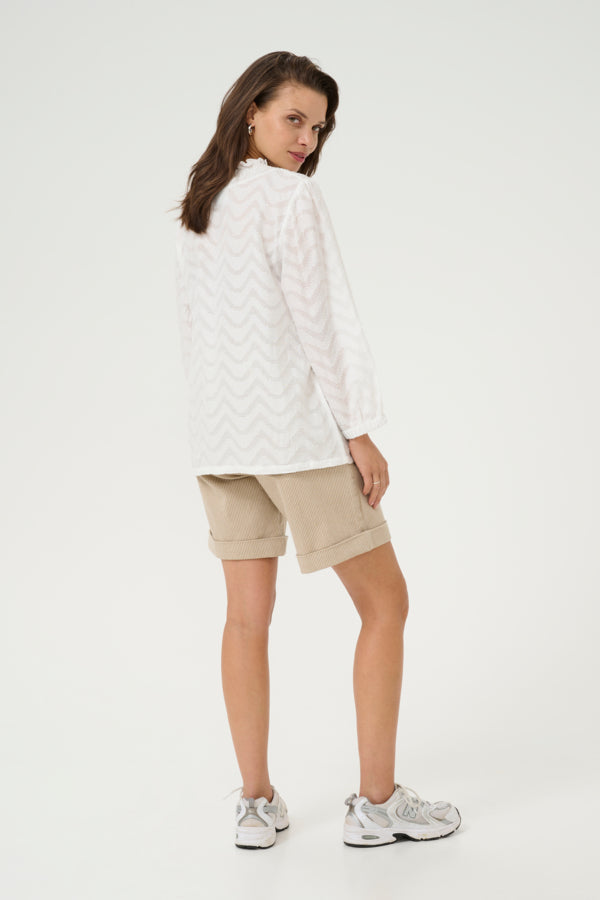 Kaffe Women’s KAvictoria Blouse in Chalk