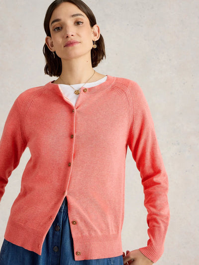 White Stuff Women’s Lulu Cardigan in Mid Coral