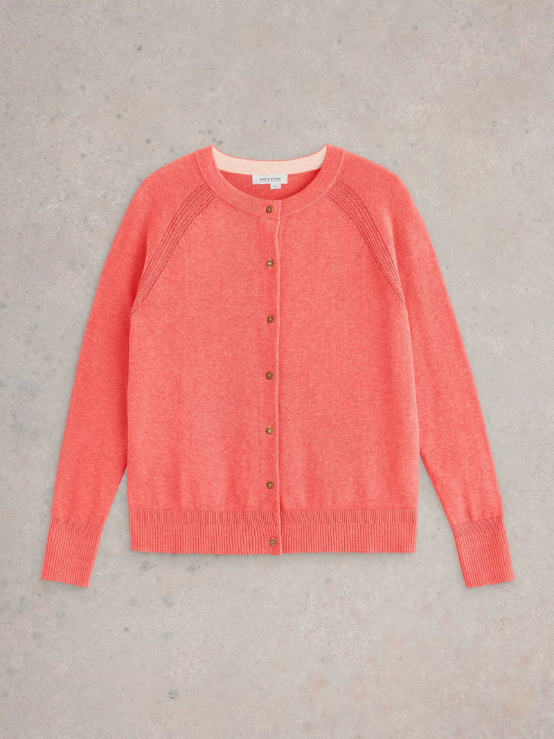 White Stuff Women’s Lulu Cardigan in Mid Coral