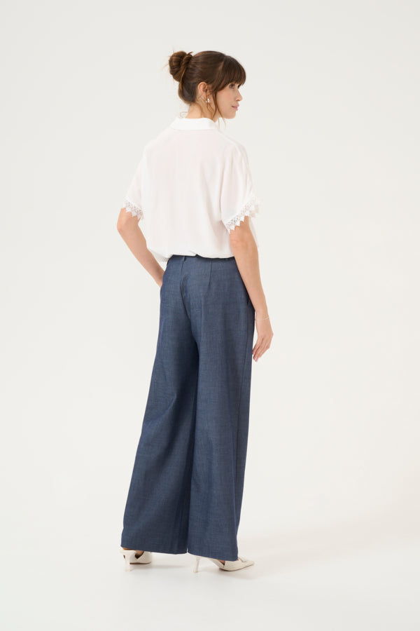 Culture Women’s CUcybilla Cattia Pants in Blue Denim, Cybilla