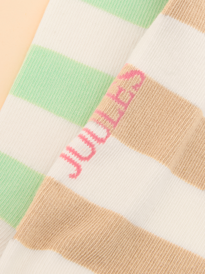 Joules Rilla Cream/Blue Pack of Two Trainer Socks