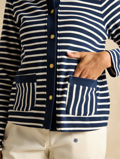 Joules Women’s Harbour Navy Jersey Cardigan