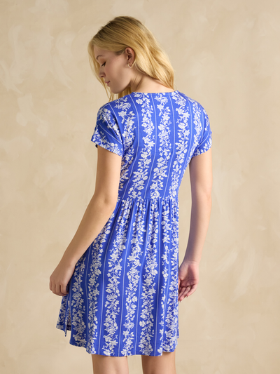 Joules Women’s Short Nia Blue Floral Dress