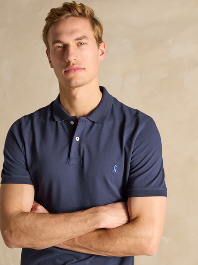 Joules Men’s Woody Navy Cotton Pique Polo Shirt