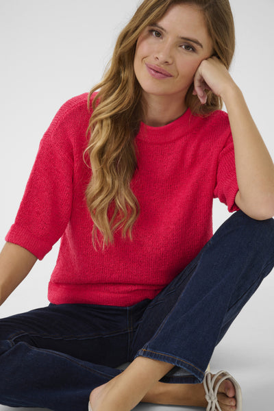 Kaffe Women’s Kasevita Pullover in Raspberry