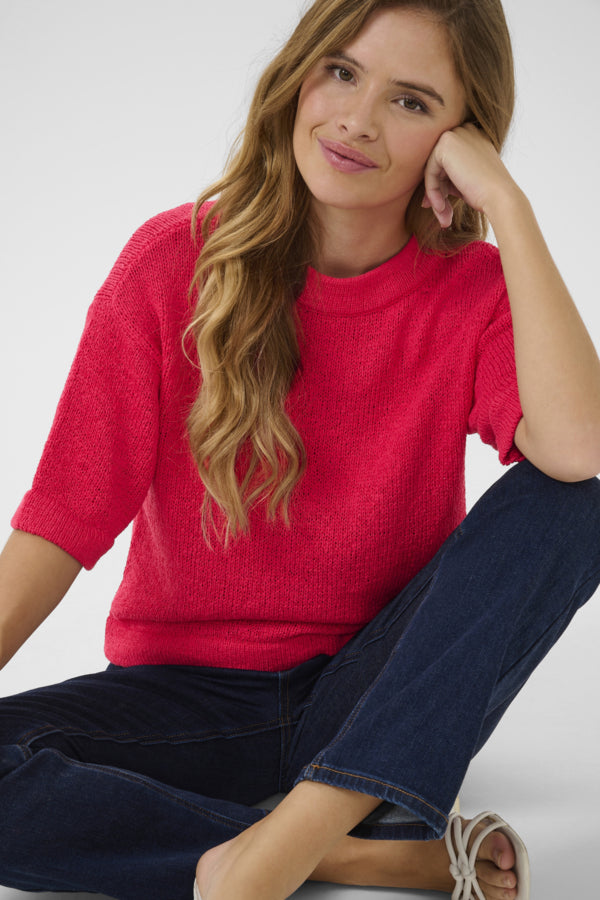 Kaffe Women’s Kasevita Pullover in Raspberry
