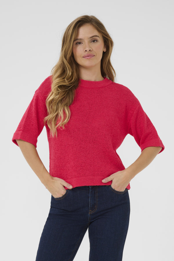 Kaffe Women’s Kasevita Pullover in Raspberry