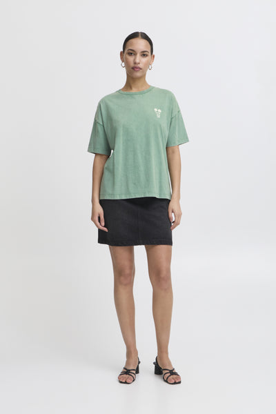 Ichi Women’s Ihnabino T-Shirt in Pine Green