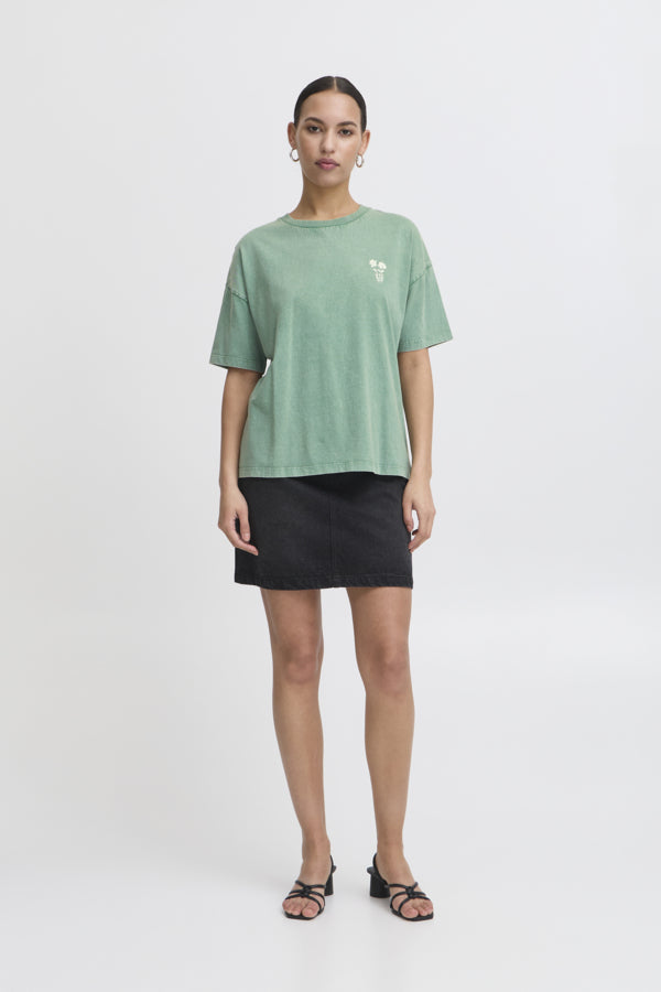Ichi Women’s Ihnabino T-Shirt in Pine Green