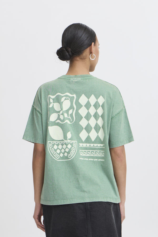 Ichi Women’s Ihnabino T-Shirt in Pine Green