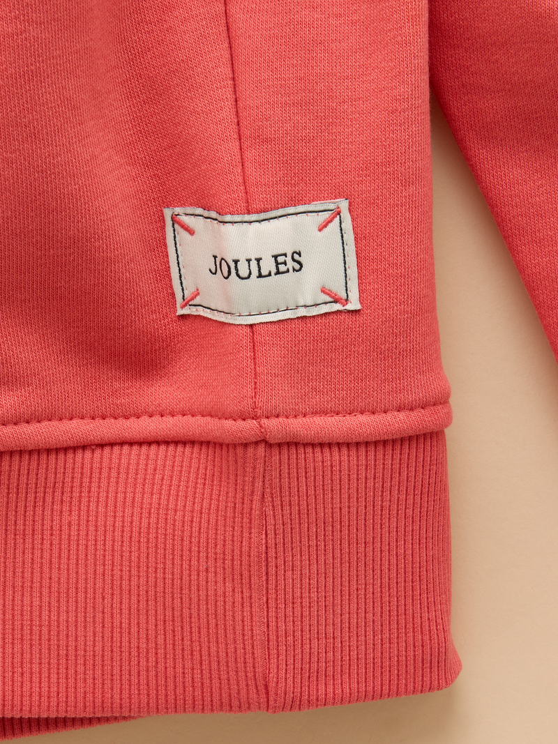 Joules Kids Sundaze Red Crew Neck Slogan Sweatshirt