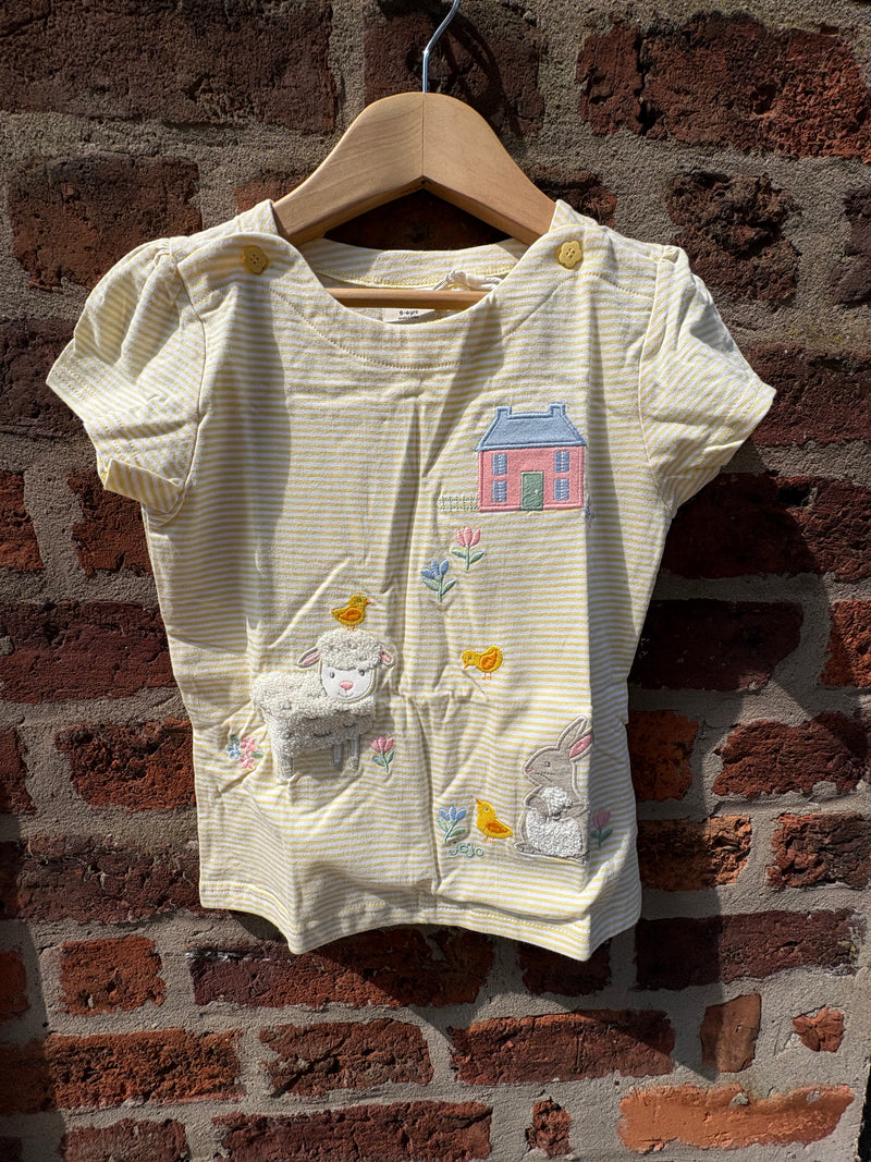 Jo Jo Bebe Maman Applique T-Shirt in Yellow