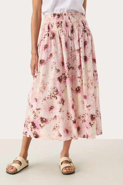 Part Two Women’s Rosabell Skirt in Pink Nectar Scattered Flower