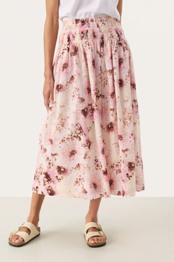 Part Two Women’s Rosabell Skirt in Pink Nectar Scattered Flower
