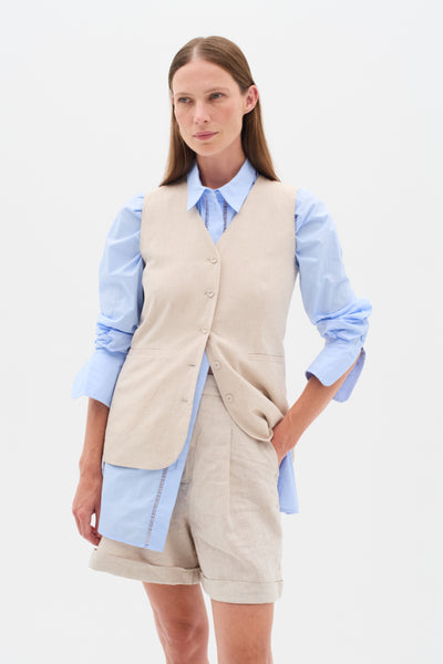 In Wear Women’s Farida Waistcoat in Haze Malange