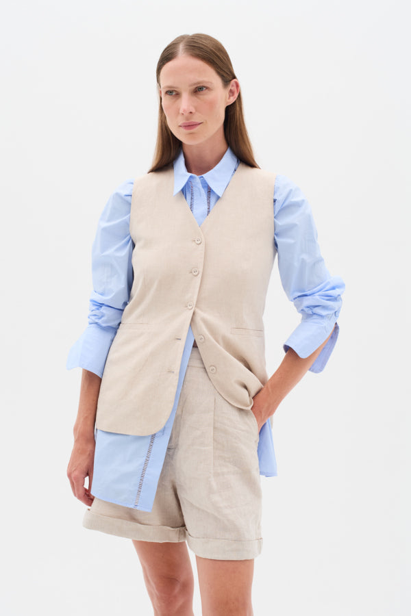 In Wear Women’s Farida Waistcoat in Haze Malange
