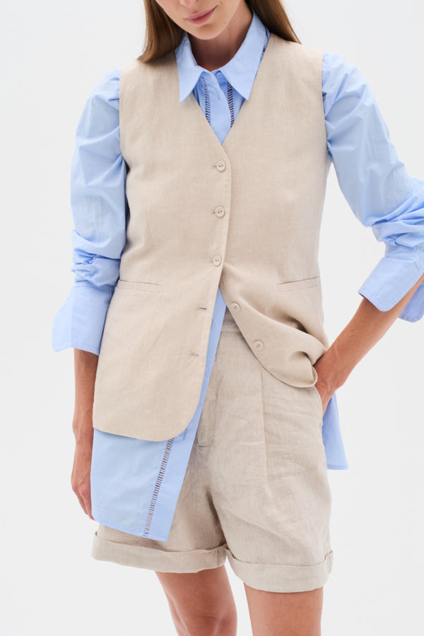 In Wear Women’s Farida Waistcoat in Haze Malange