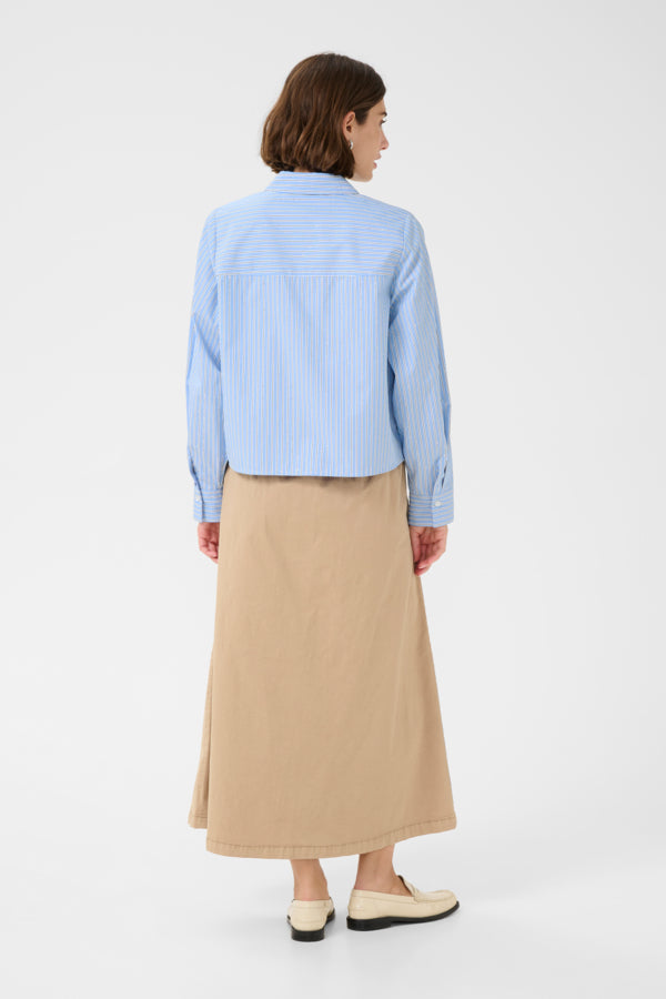 Culture Women’s CUdaimi Short Shirt in Blue/White Stripe, Daimi